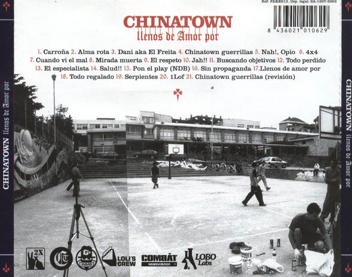 Cartula Trasera de Chinatown - Llenos De Amor Por