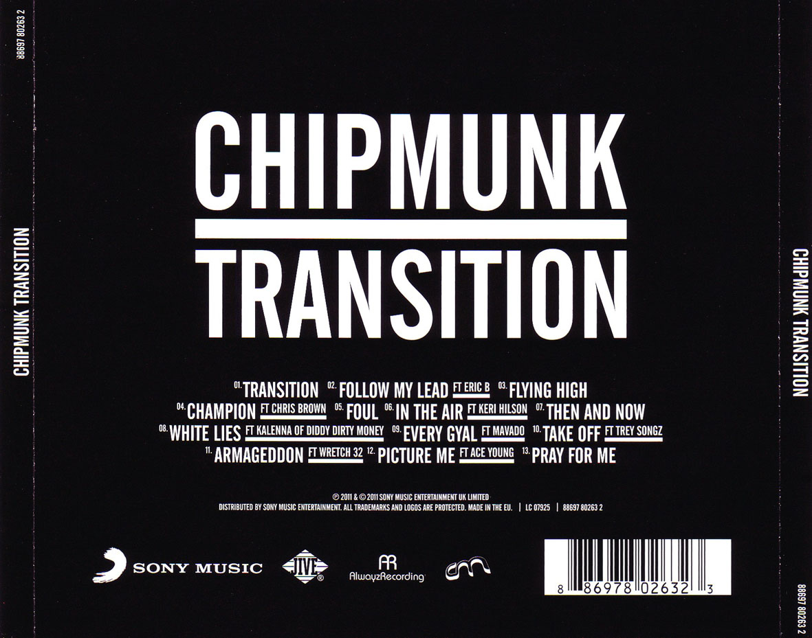Cartula Trasera de Chipmunk - Transition
