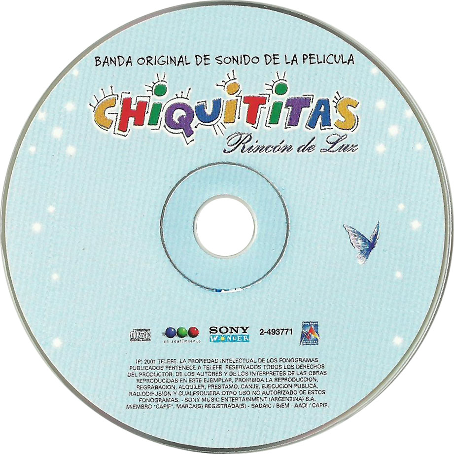 Cartula Cd de Chiquititas - Chiquititas, La Pelicula: Rincon De Luz