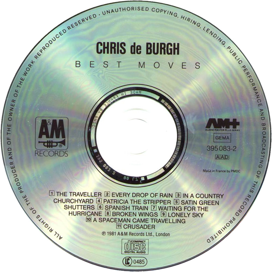 Cartula Cd de Chris De Burgh - Best Moves