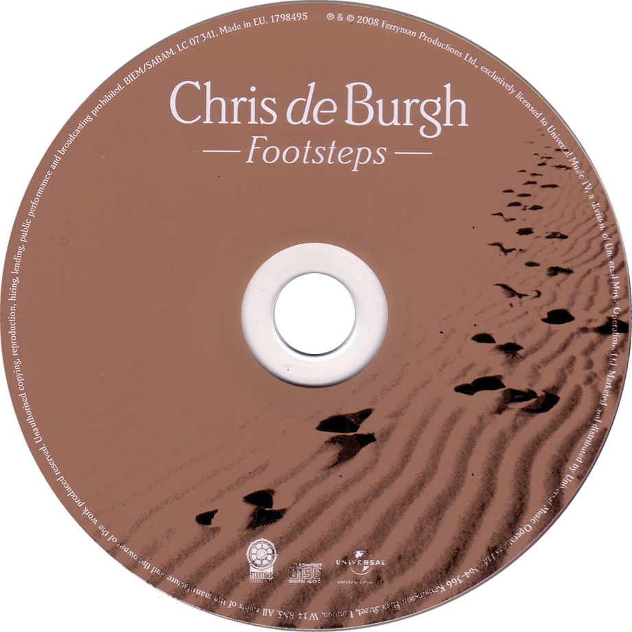 Cartula Cd de Chris De Burgh - Footsteps (16 Canciones)