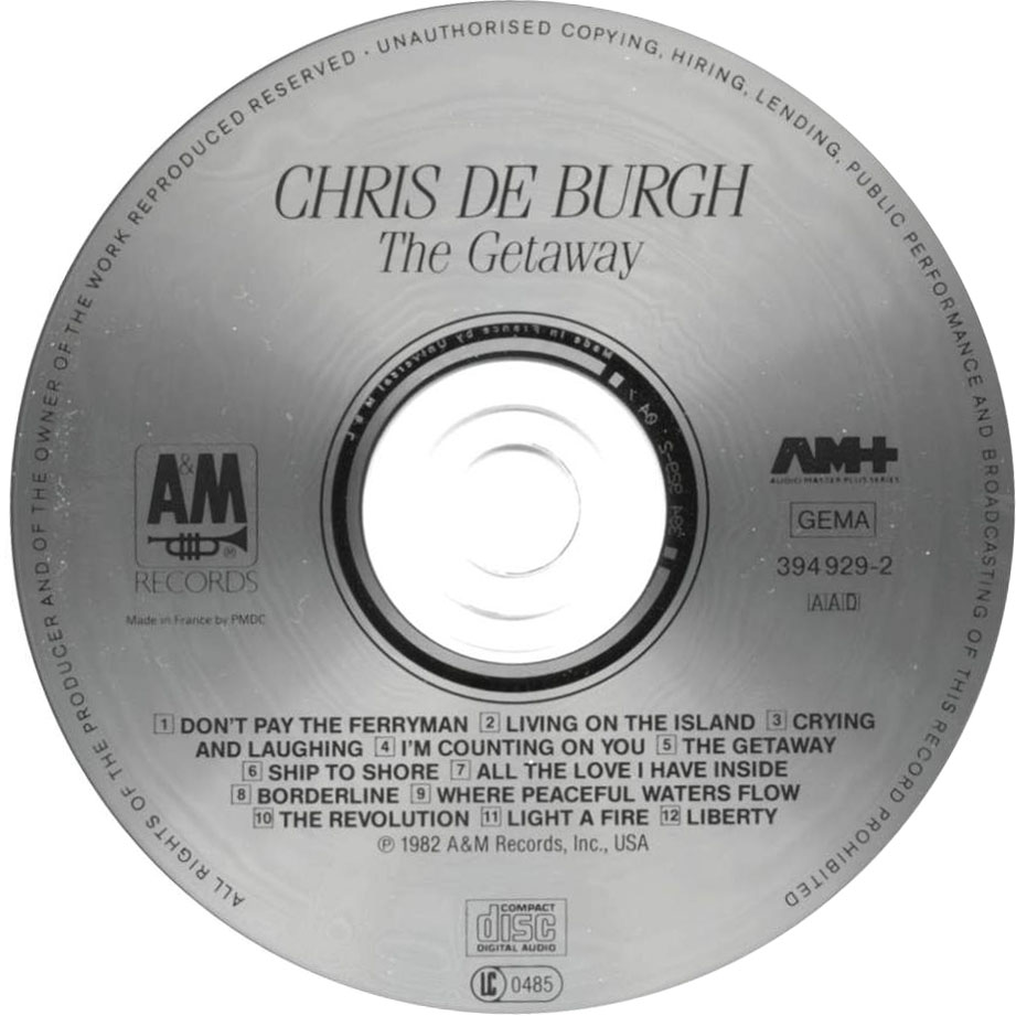 Cartula Cd de Chris De Burgh - The Getaway