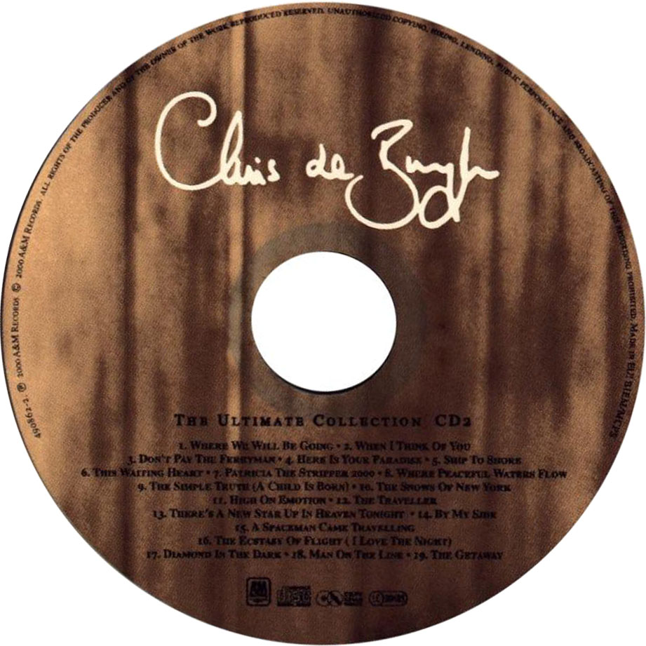 Cartula Cd2 de Chris De Burgh - The Ultimate Collection