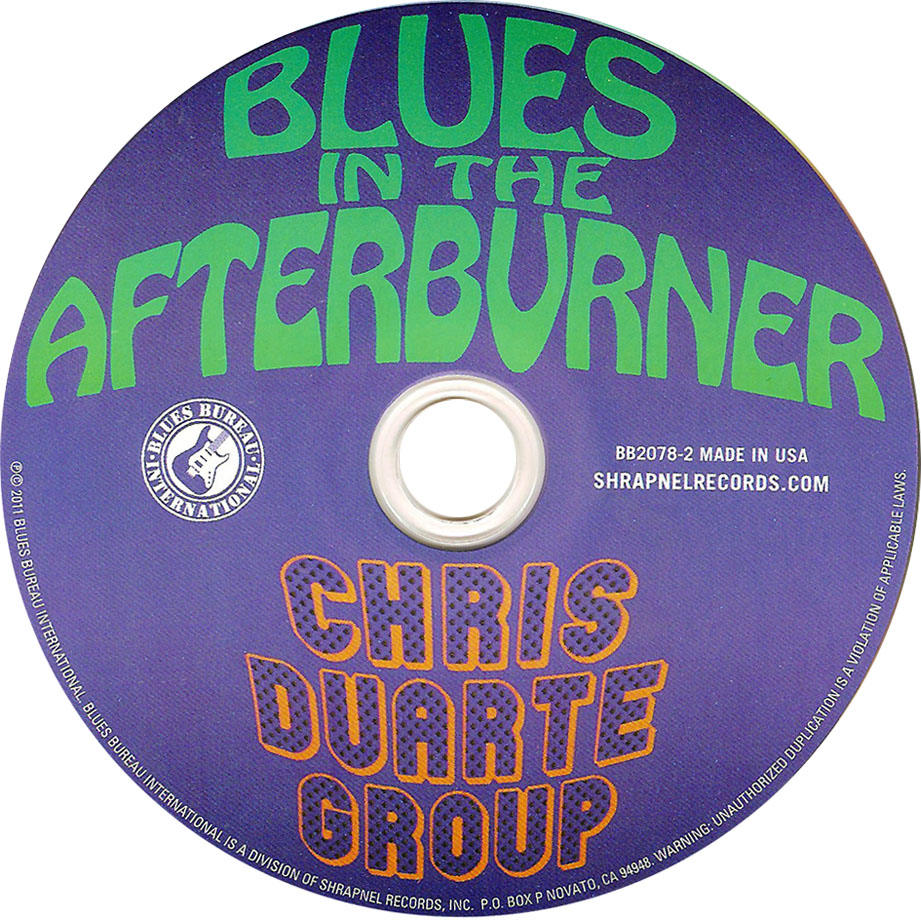 Cartula Cd de Chris Duarte - Blues In The Afterburner