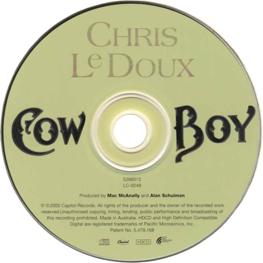 Cartula Cd de Chris Ledoux - Cowboy