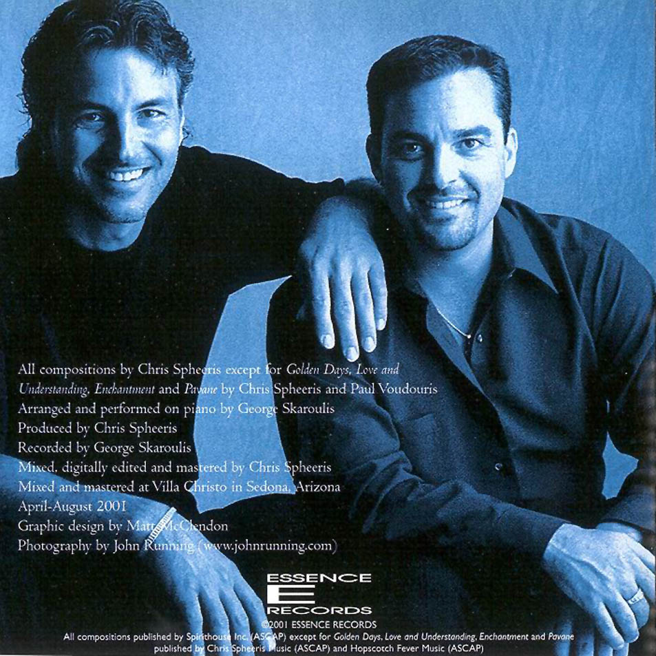 Cartula Interior Frontal de Chris Spheeris Y George Skaroulis - Adagio