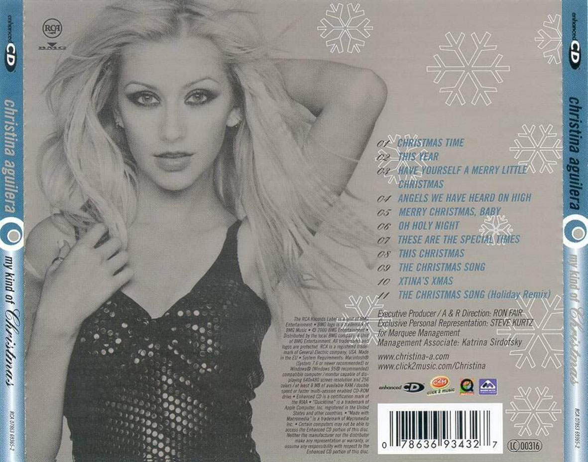 Cartula Trasera de Christina Aguilera - My Kind Of Christmas