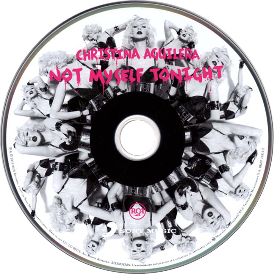 Cartula Cd de Christina Aguilera - Not Myself Tonight (Cd Single)