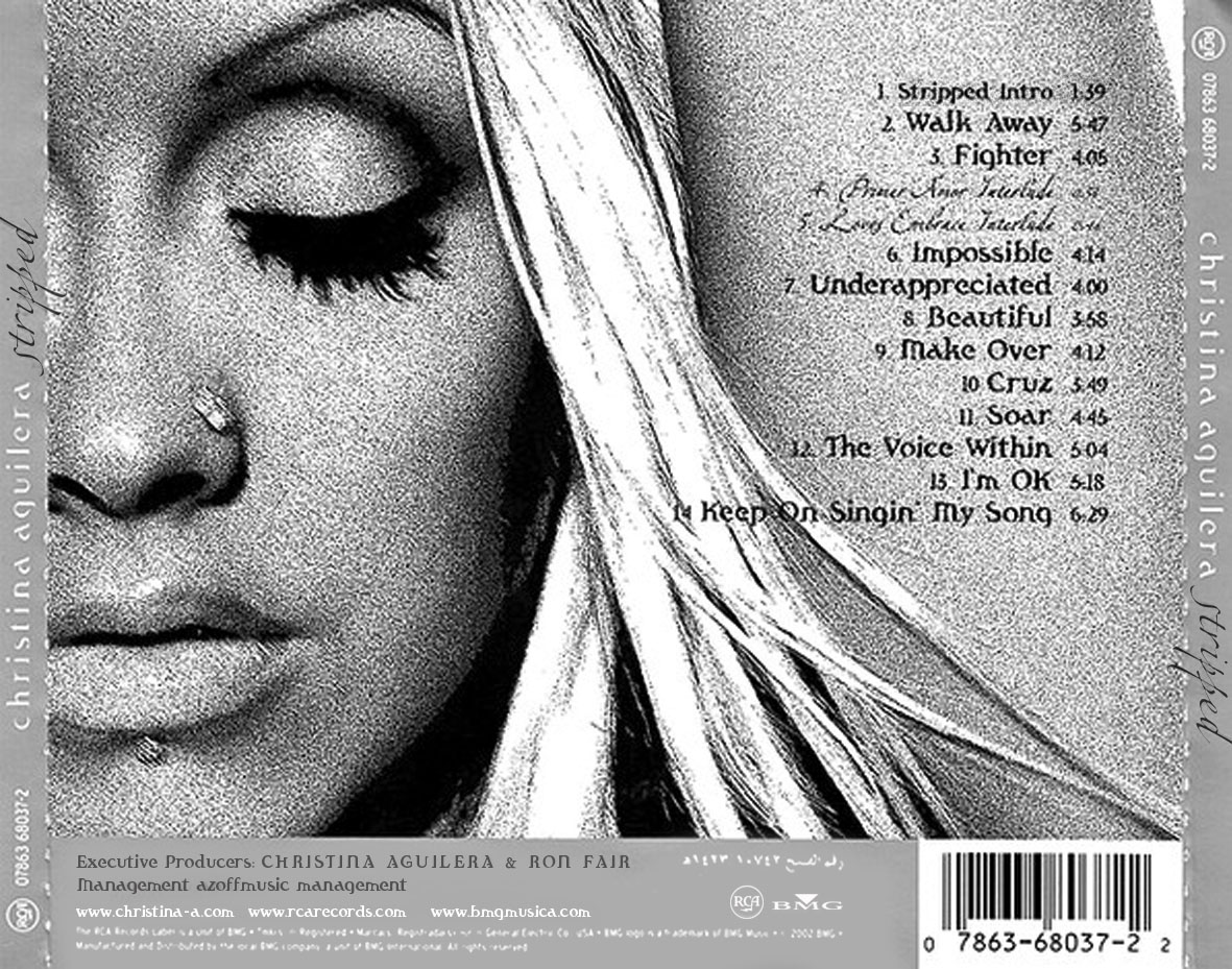 Cartula Trasera de Christina Aguilera - Stripped (Arabia Saudi Edition)