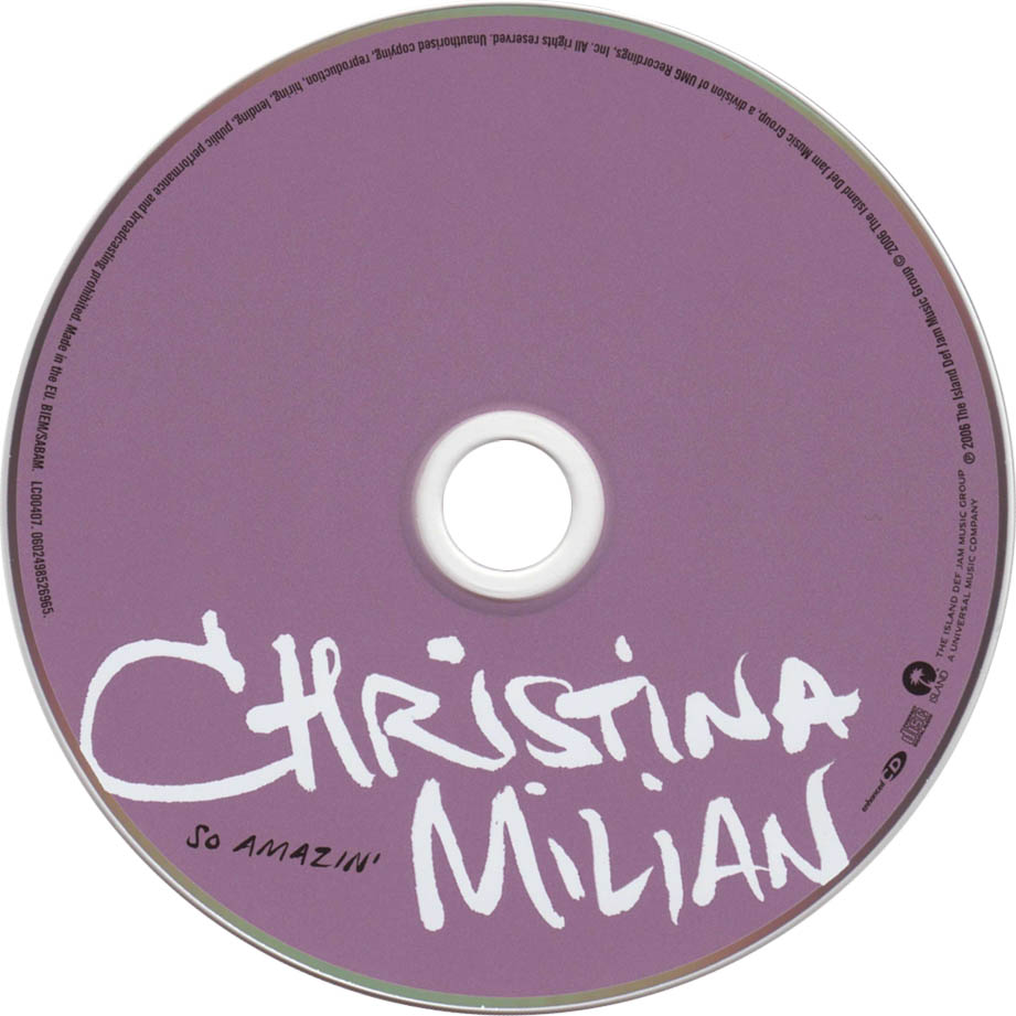 Cartula Cd de Christina Milian - So Amazin'