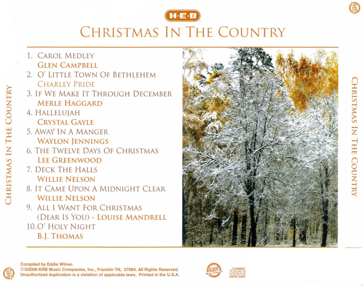 Cartula Trasera de Christmas In The Country