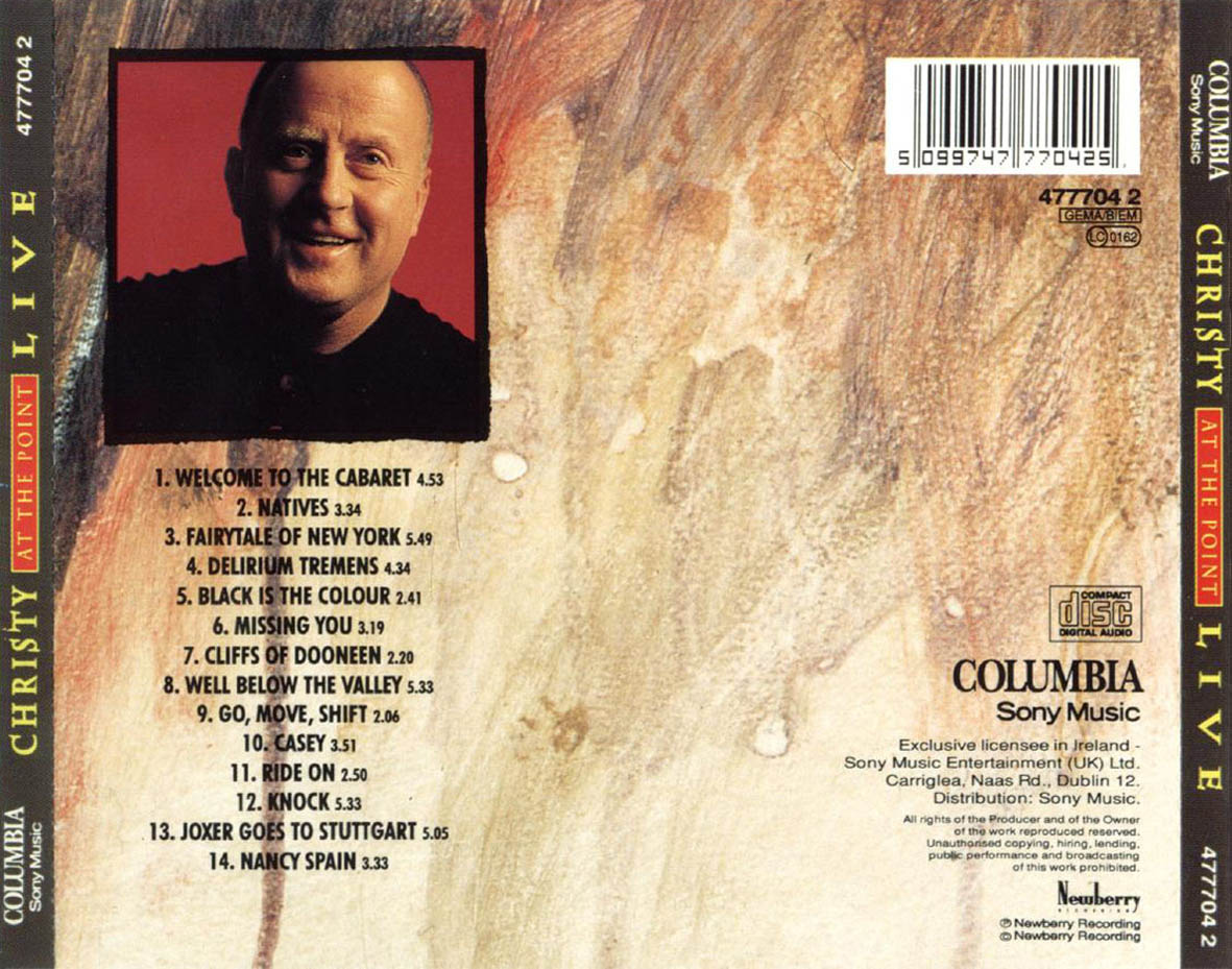 Cartula Trasera de Christy Moore - At The Point Live