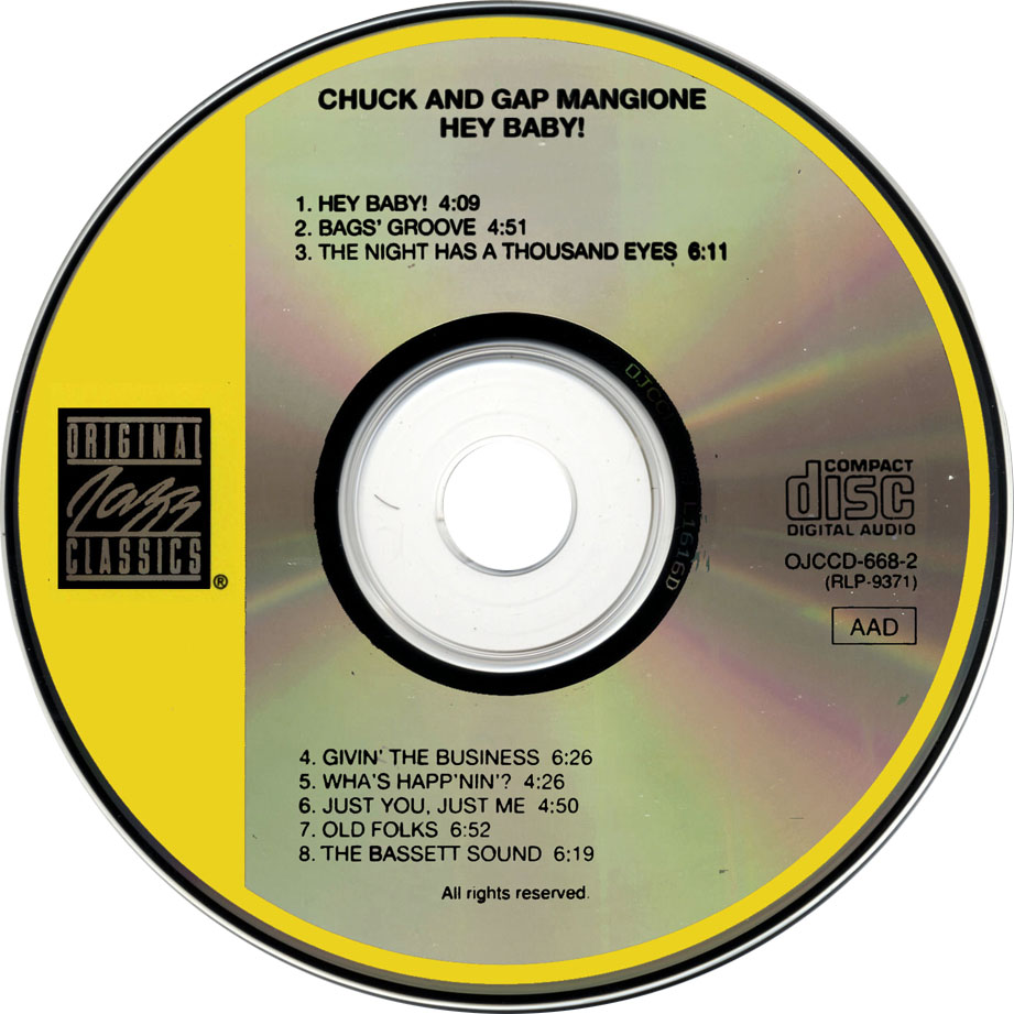 Car�tula Cd de Chuck & Gap Mangione - Hey Baby!