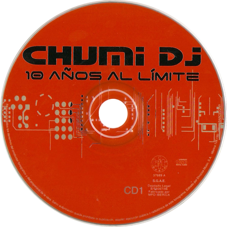 Cartula Cd1 de Chumi Dj - 10 Aos Al Limite