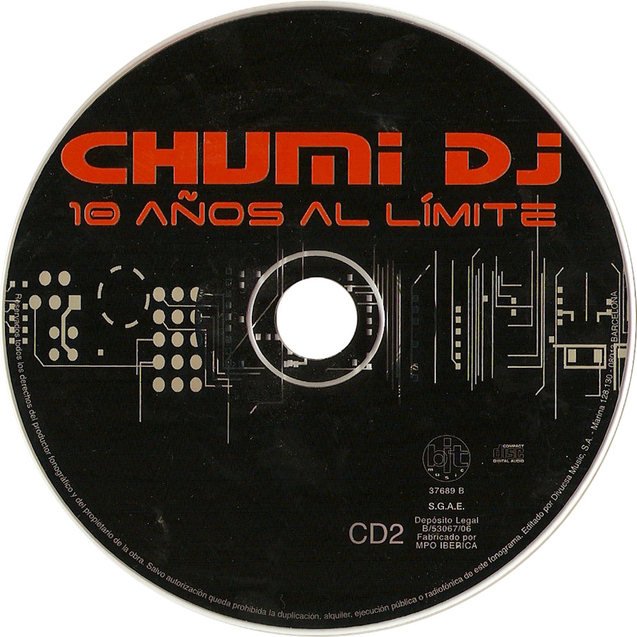 Cartula Cd2 de Chumi Dj - 10 Aos Al Limite