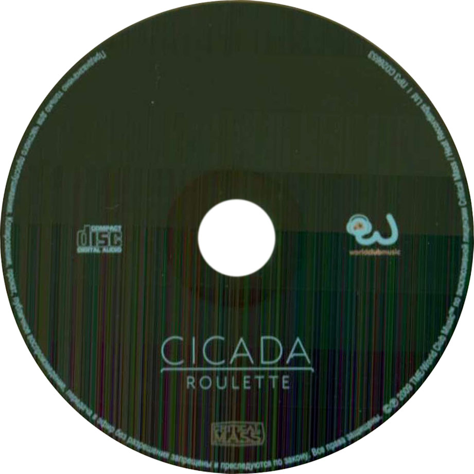 Cartula Cd de Cicada - Roulette