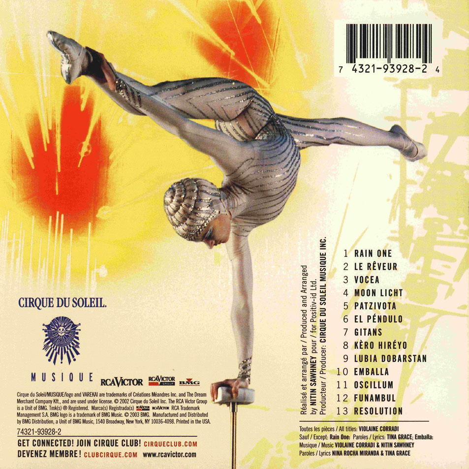 Cartula Interior Frontal de Cirque Du Soleil - Varekai