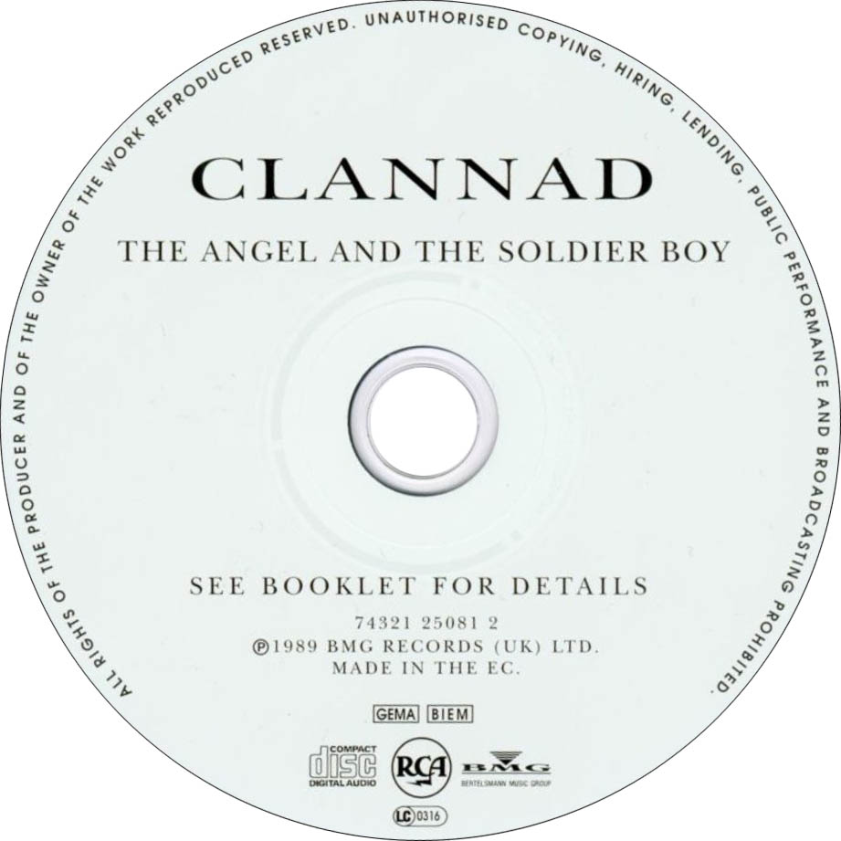 Cartula Cd de Clannad - The Angel And The Soldier Boy