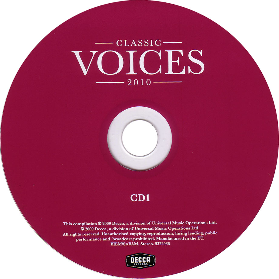 Cartula Cd1 de Classic Voices 2010