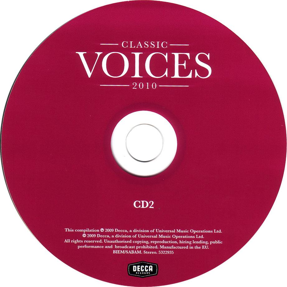 Cartula Cd2 de Classic Voices 2010