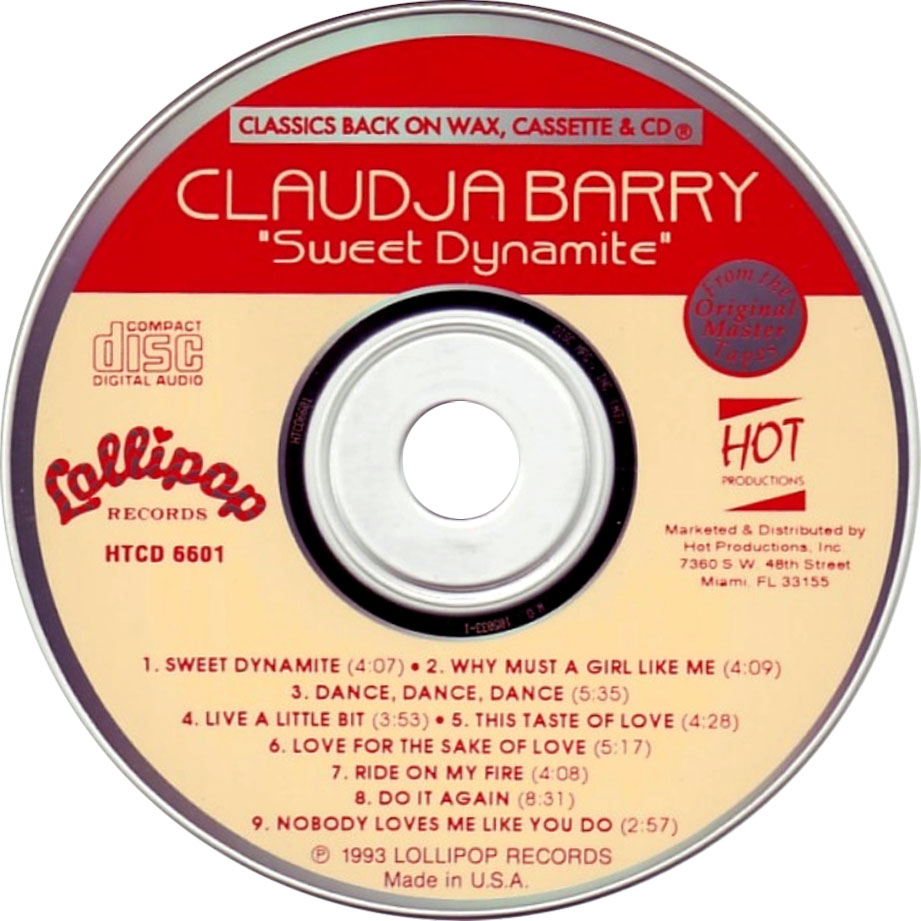 Cartula Cd de Claudja Barry - Sweet Dynamite