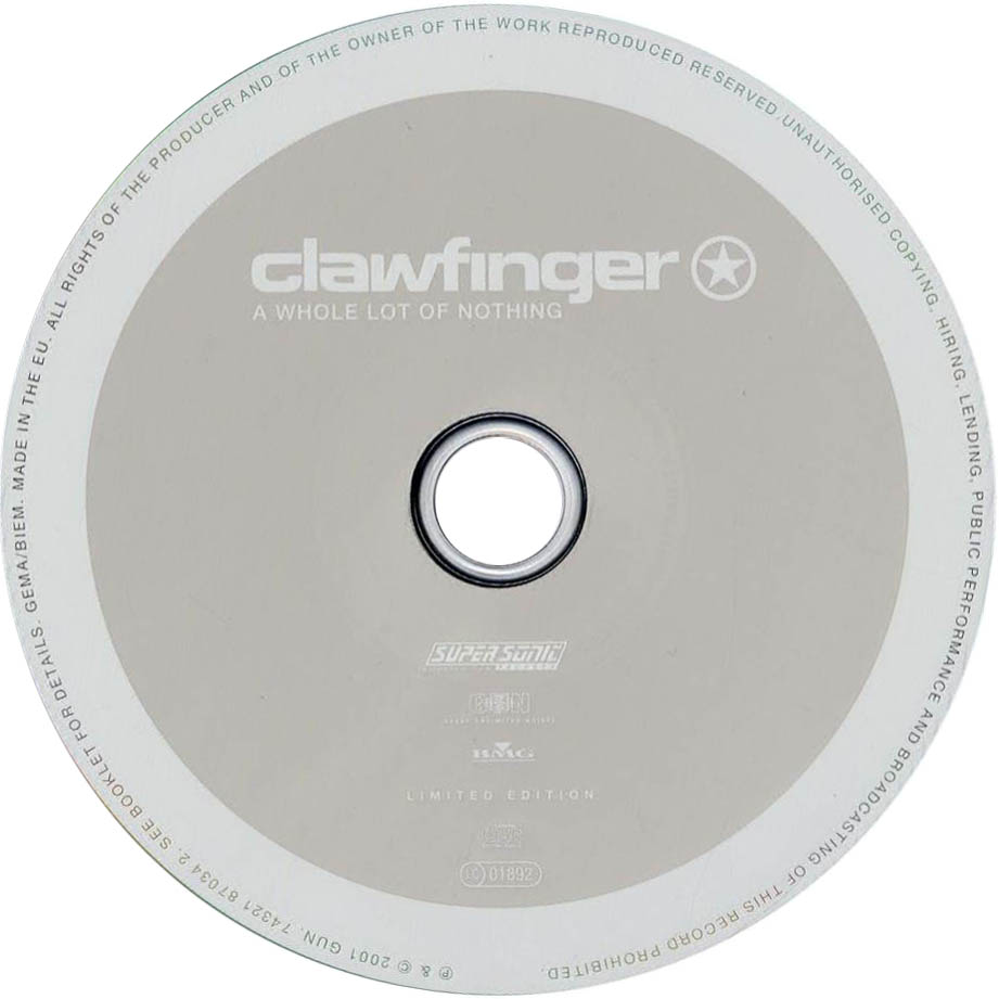 Cartula Cd de Clawfinger - A Whole Lot Of Nothing