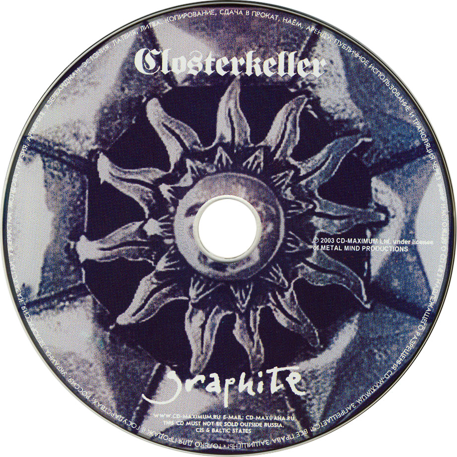Carátula Cd de Closterkeller - Graphite (English Version)