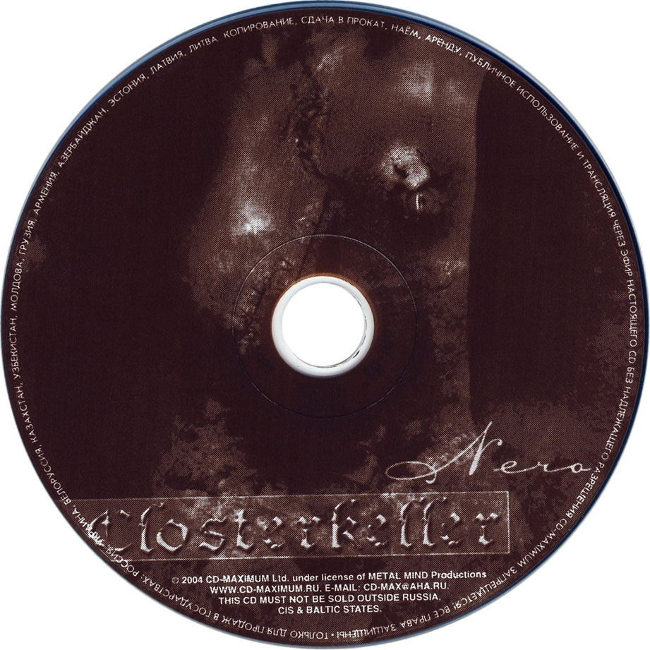 Carátula Cd de Closterkeller - Nero (English Version)