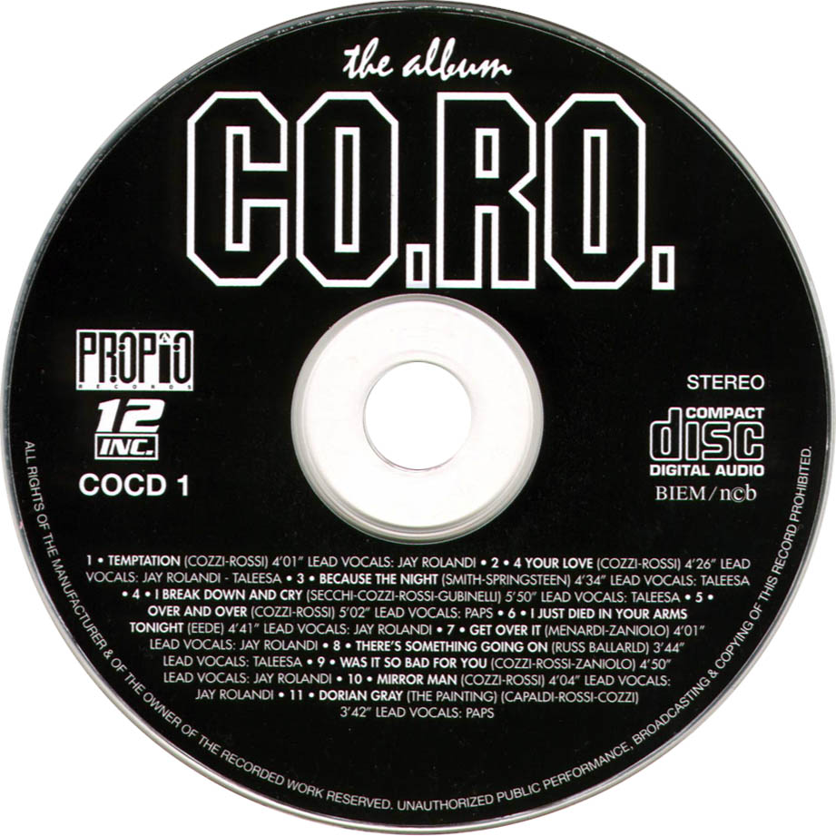 Cartula Cd de Co.ro. - The Album