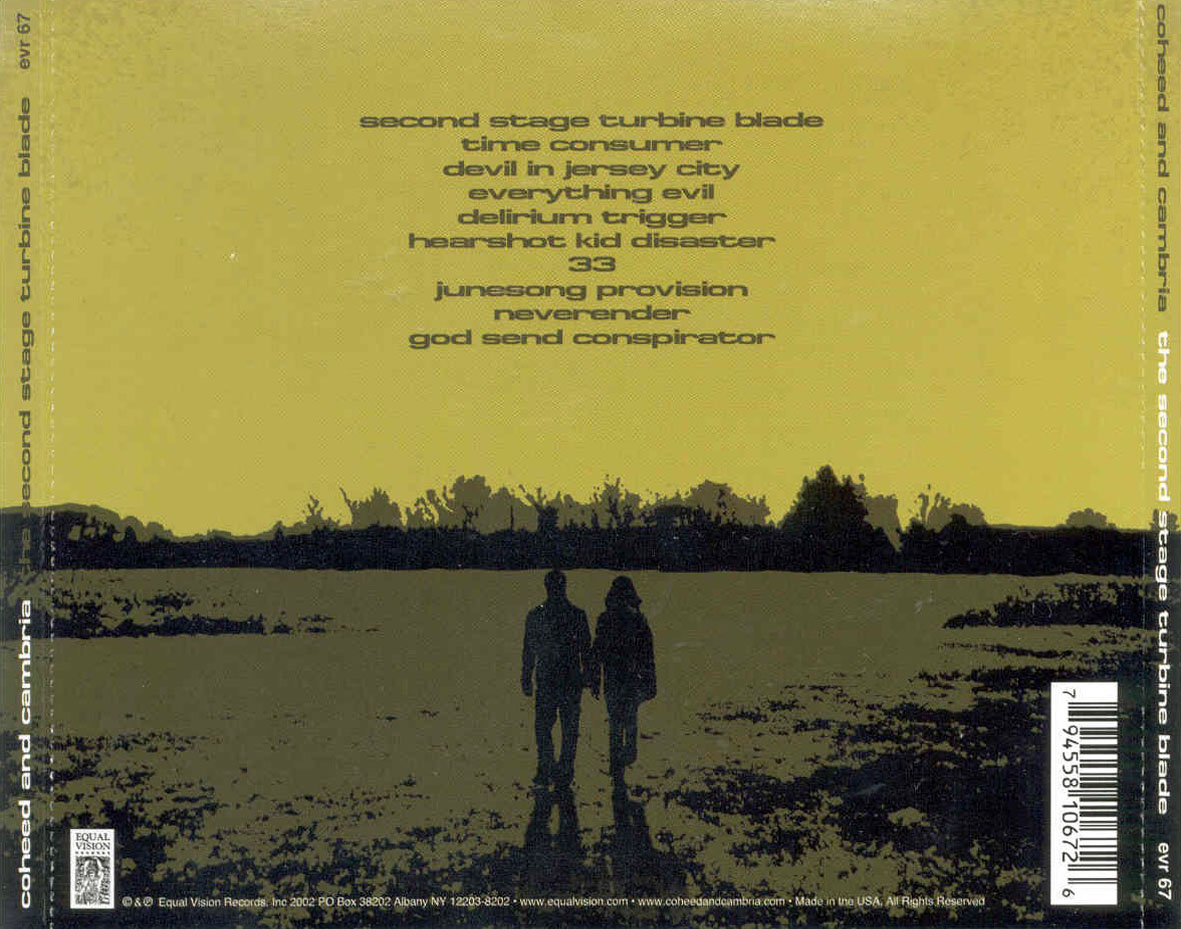 Cartula Trasera de Coheed & Cambria - The Second Stage Turbine Blade