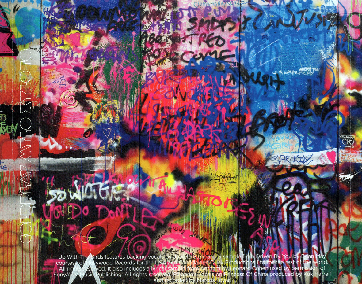 Cartula Interior Trasera de Coldplay - Mylo Xyloto (Japanese Edition)