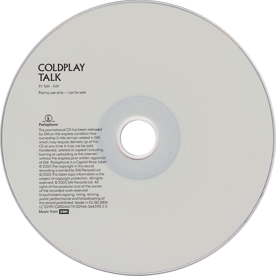 Cartula Cd de Coldplay - Talk (Cd Single)