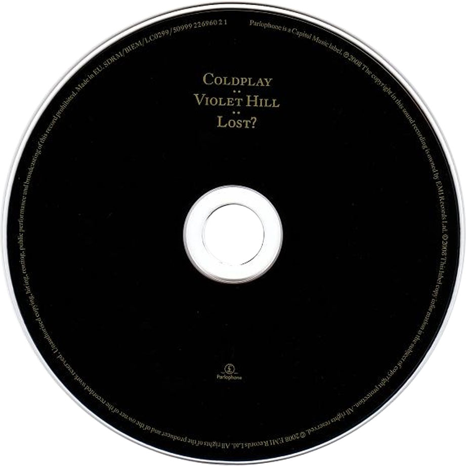 Cartula Cd de Coldplay - Violet Hill (Cd Single)
