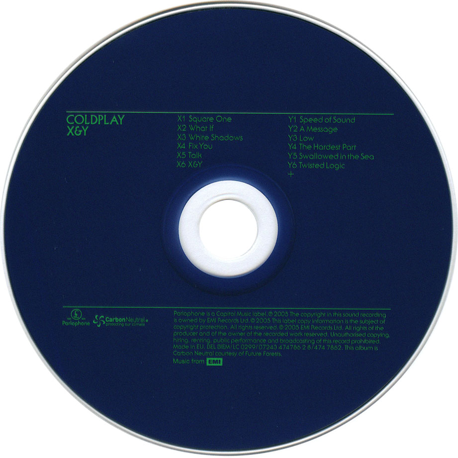 Cartula Cd de Coldplay - X & Y (Usa Edition)