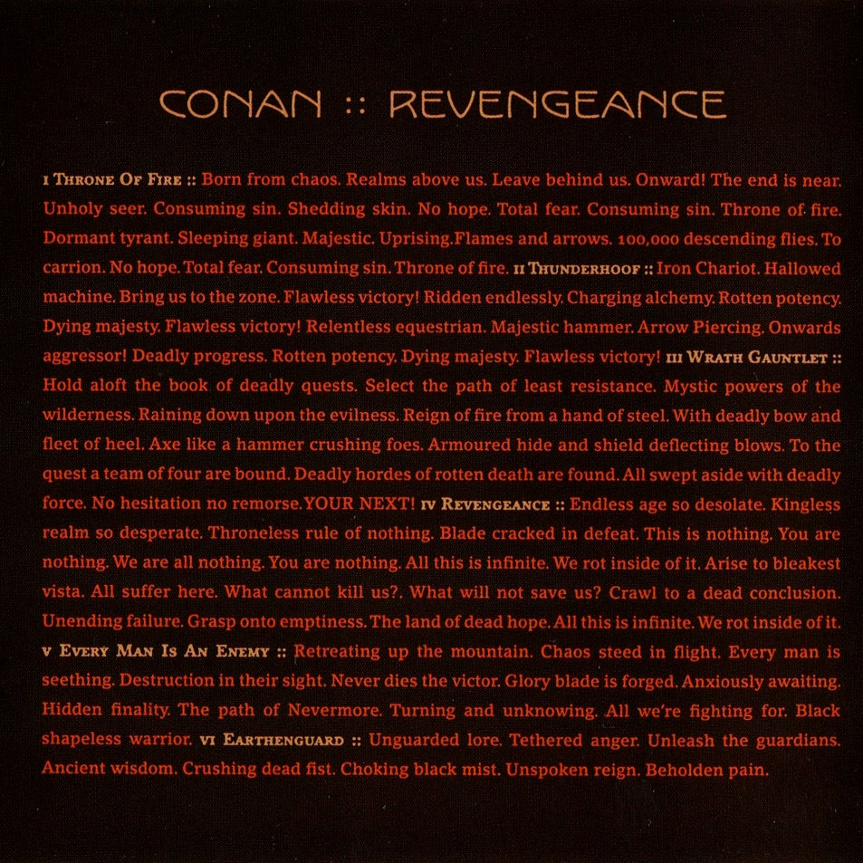 Cartula Interior Frontal de Conan - Revengeance