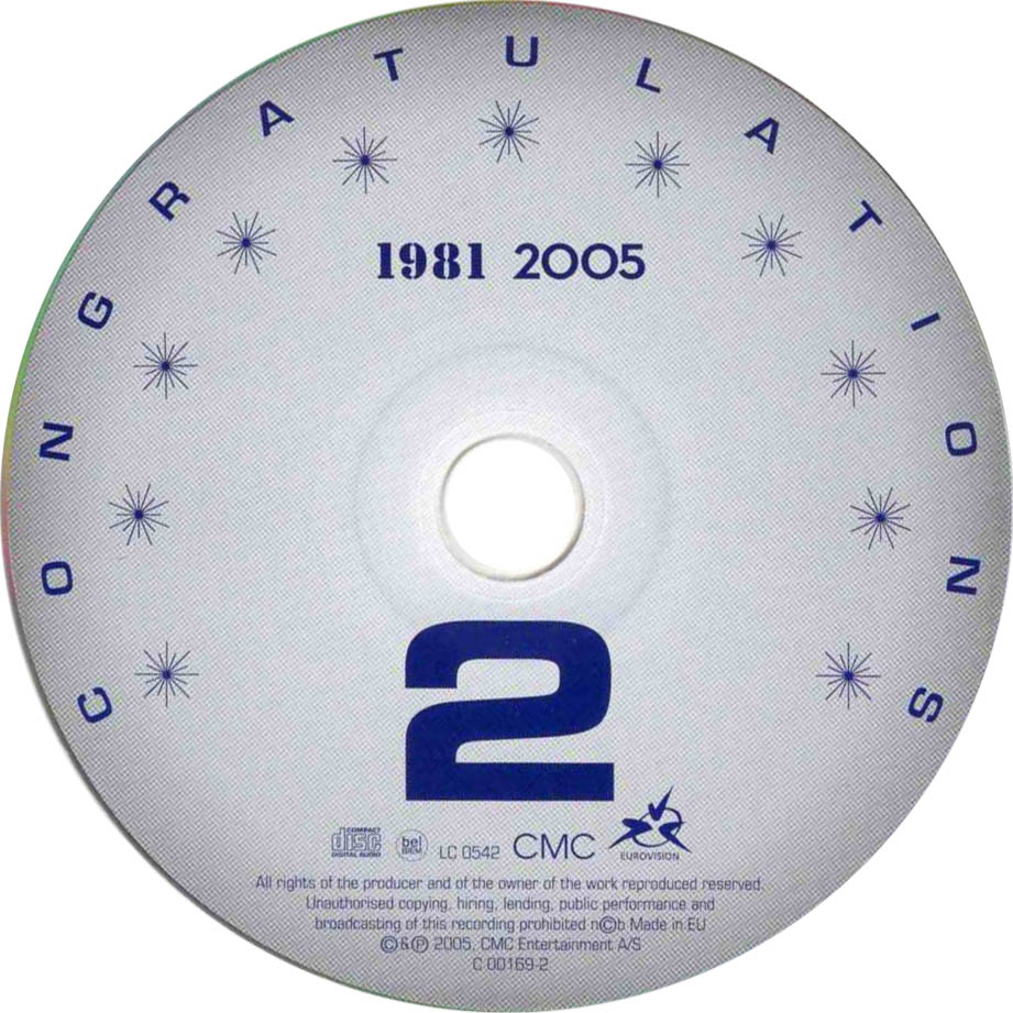 Cartula Cd2 de Congratulations 50 Years Of The Eurovision Song Contest 1981-2005