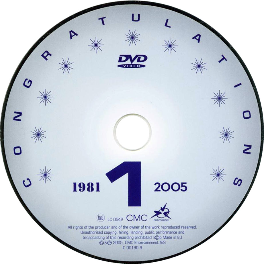 Cartula Dvd1 de Congratulations 50 Years Of The Eurovision Song Contest 1981-2005 (Dvd)
