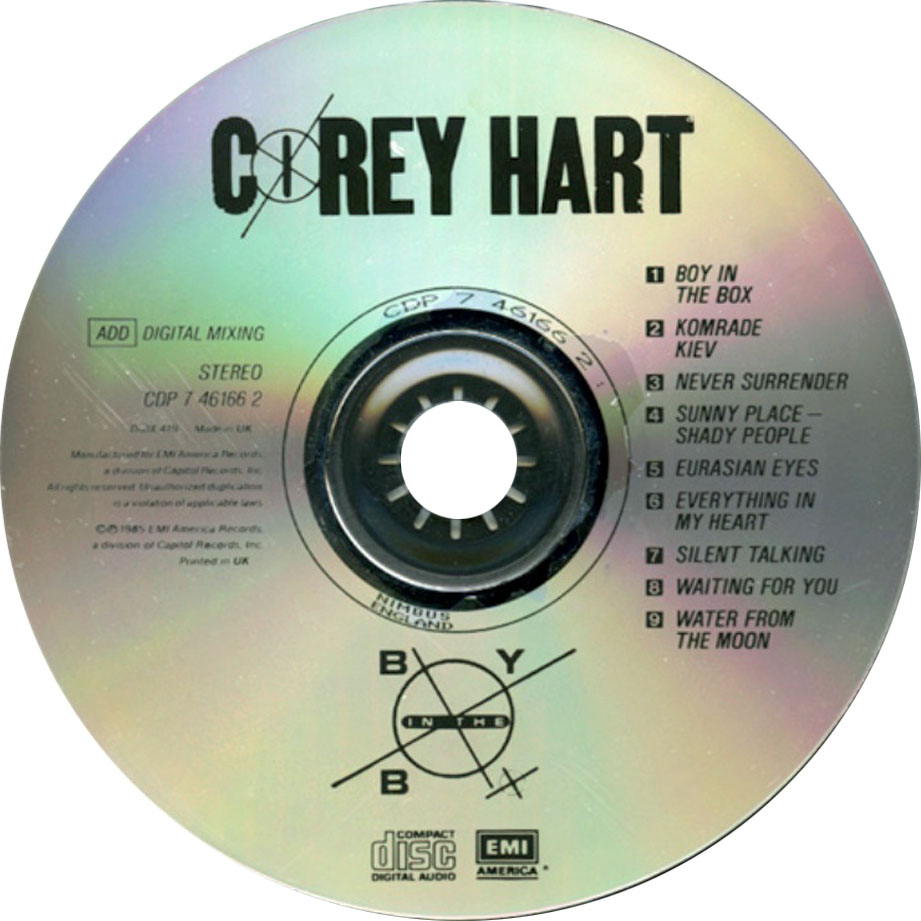 Cartula Cd de Corey Hart - Boy In The Box