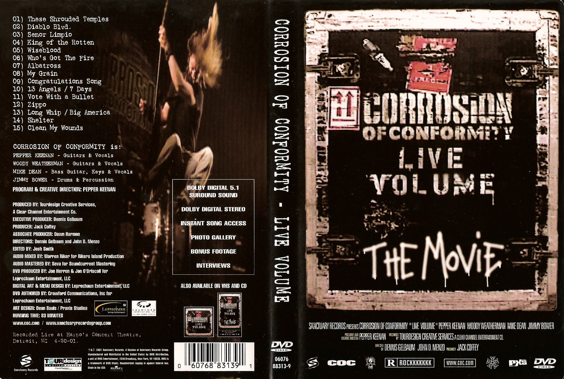 Cartula Caratula de Corrosion Of Conformity - Live Volume: The Movie (Dvd)