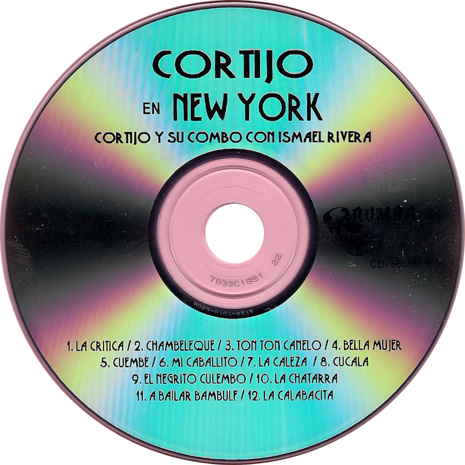 Cartula Cd de Cortijo Y Su Combo Con Ismael Rivera - Cortijo En New York