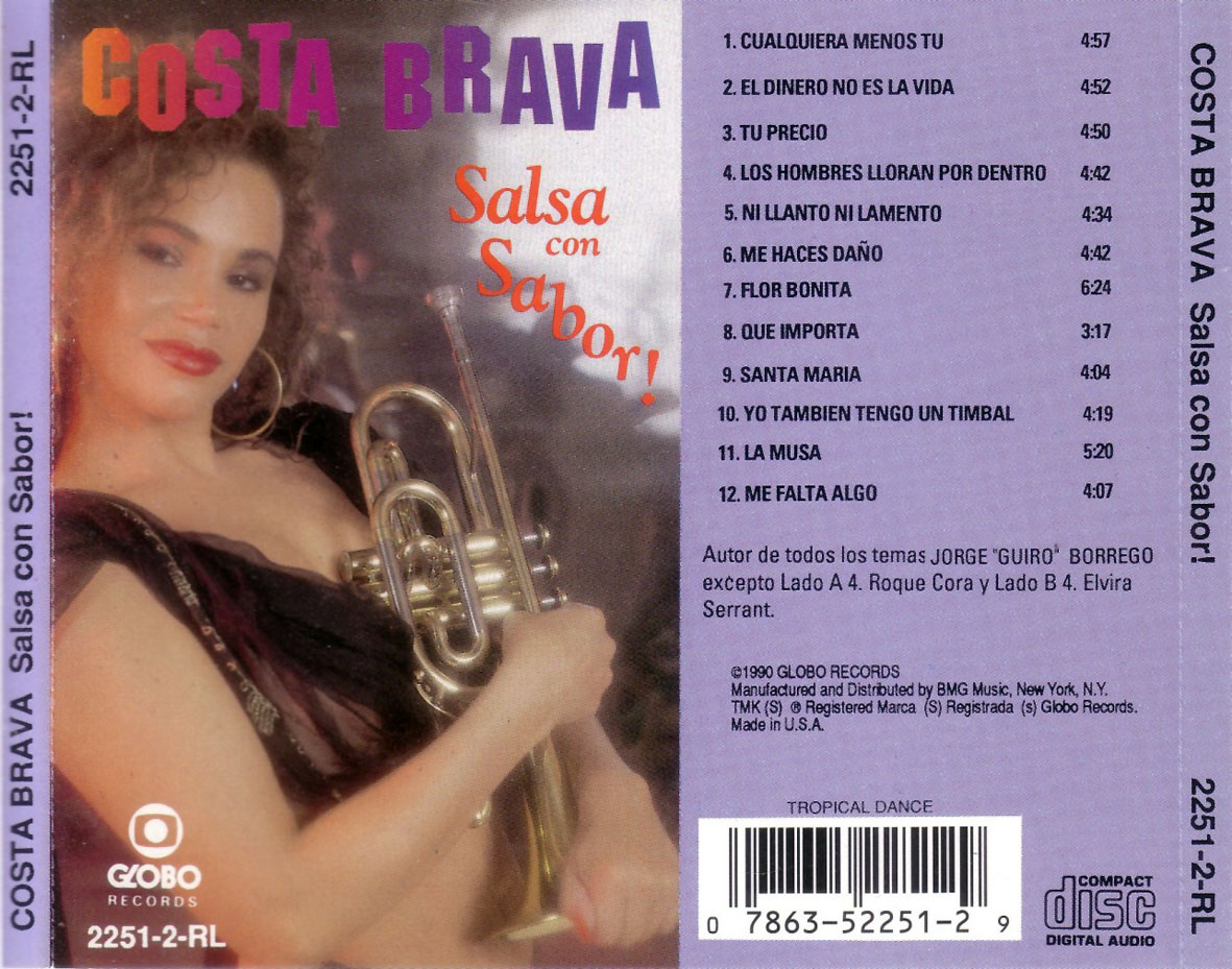 Cartula Trasera de Costa Brava - Salsa Con Sabor