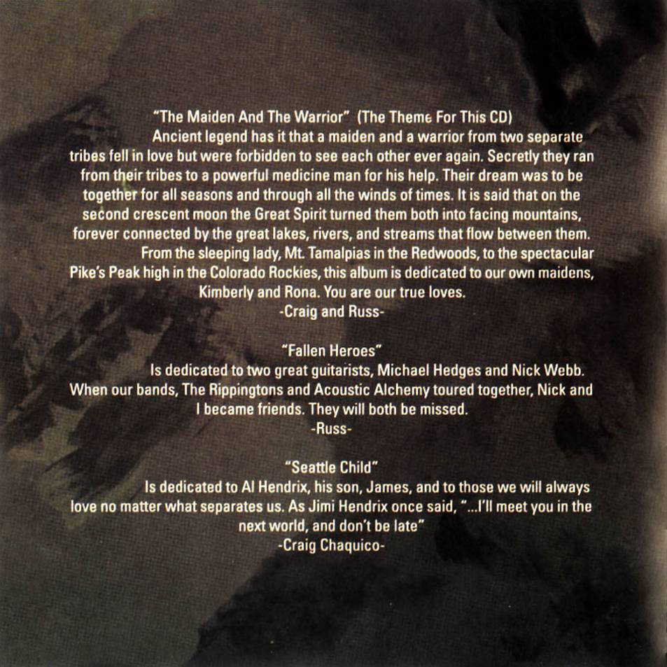 Cartula Interior Frontal de Craig Chaquico & Russ Freeman - From The Redwoods To The Rockies