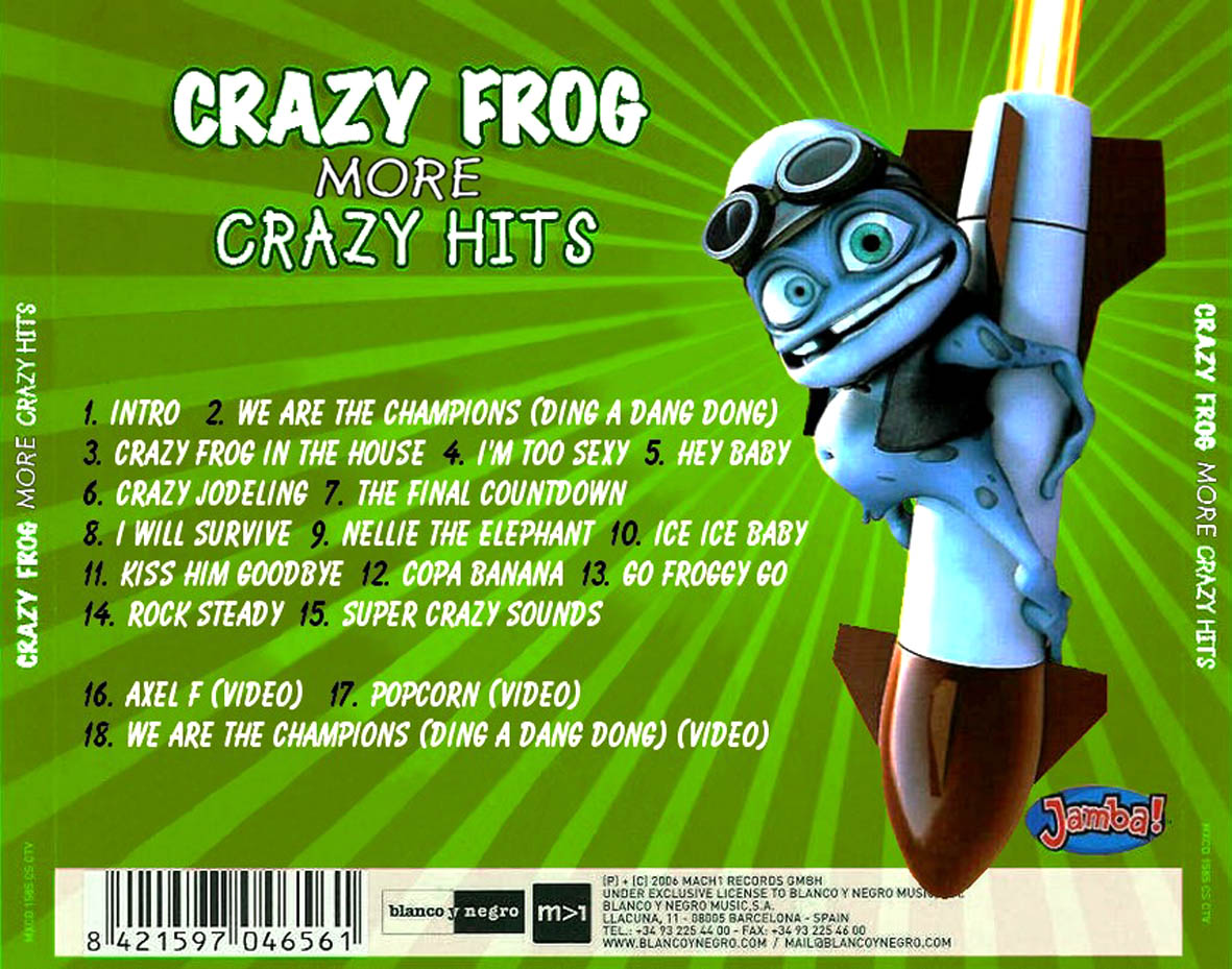 Cartula Trasera de Crazy Frog - More Crazy Hits