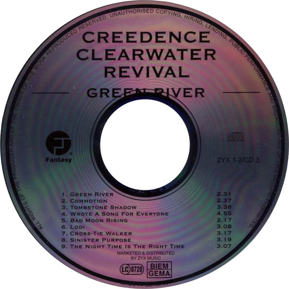 Cartula Cd de Creedence Clearwater Revival - Green River