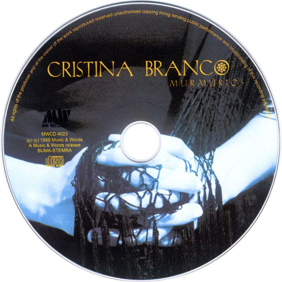 Cartula Cd de Cristina Branco - Murmurios