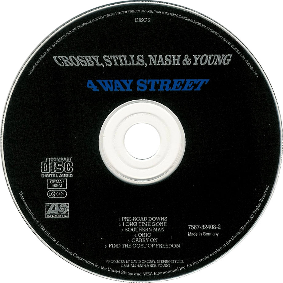 Cartula Cd2 de Crosby, Stills, Nash & Young - 4 Way Street (1992)