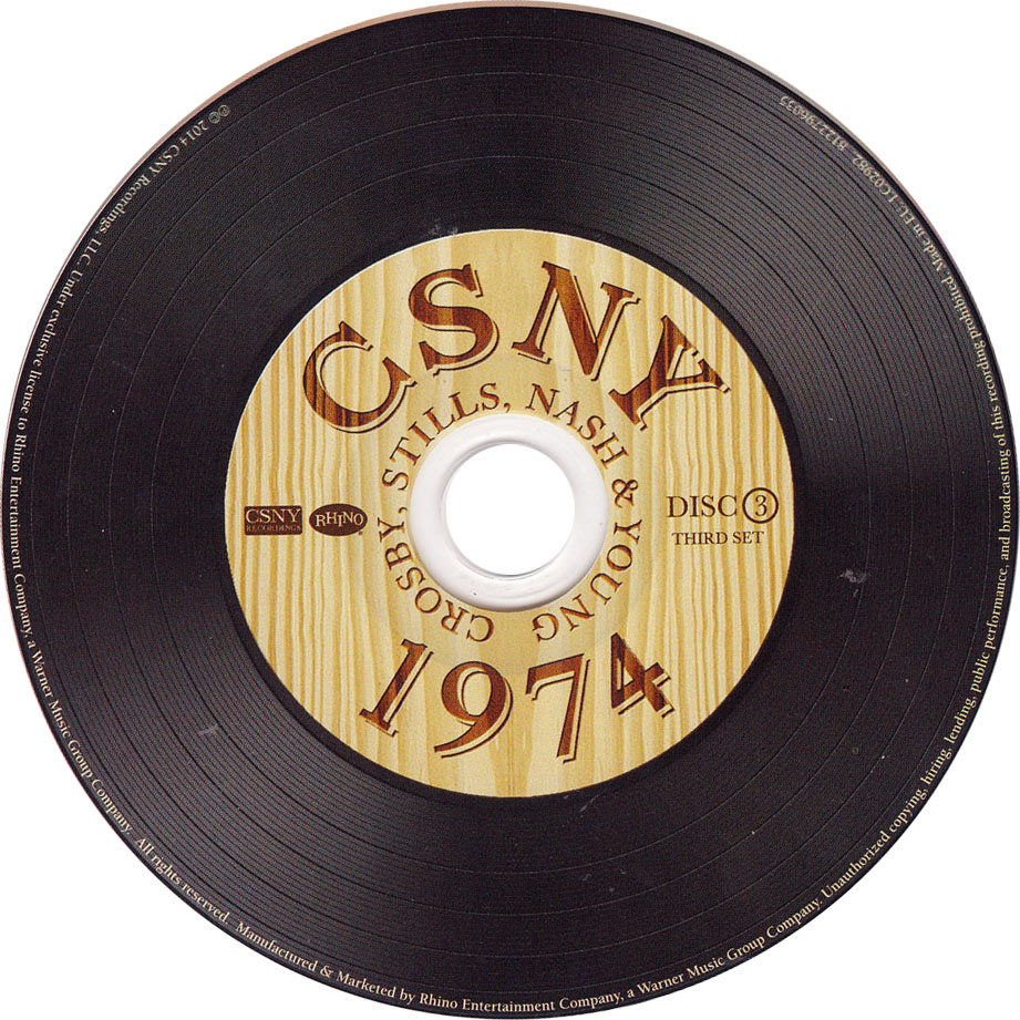 Cartula Cd3 de Crosby, Stills, Nash & Young - Csny 1974