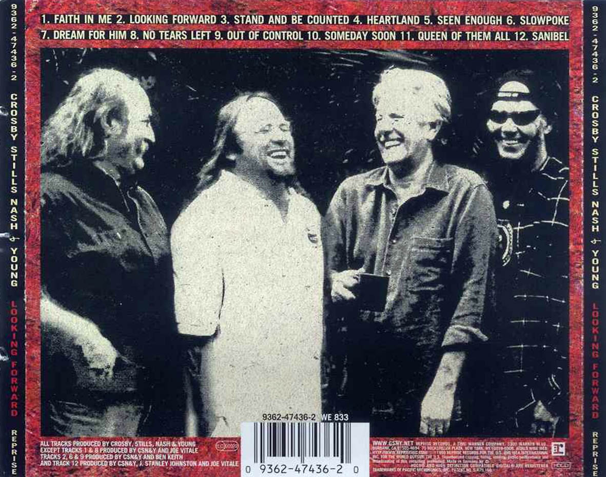 Cartula Trasera de Crosby, Stills, Nash & Young - Looking Forward