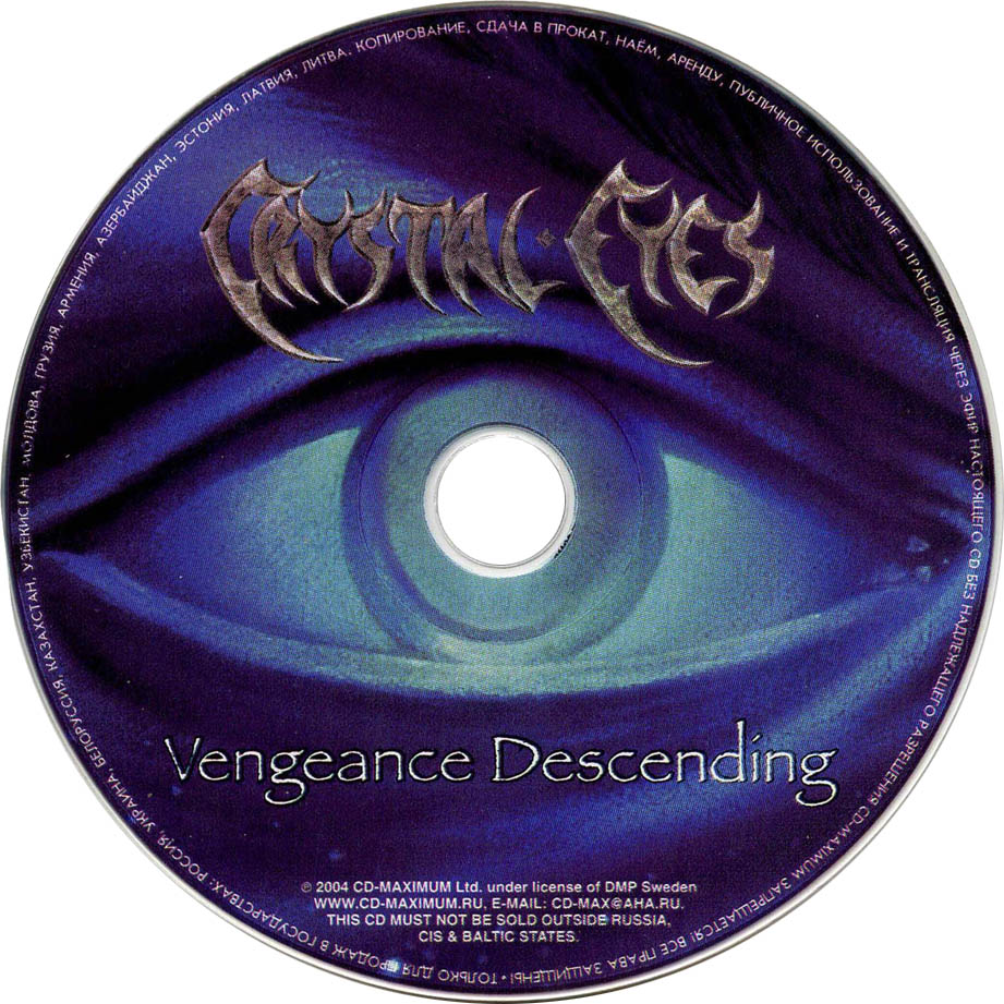 Cartula Cd de Crystal Eyes - Vengeance Descending