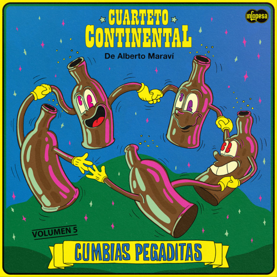 Cartula Frontal de Cuarteto Continental De Alberto Maravi - Cumbias Pegaditas, Volumen 5